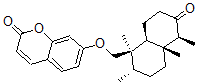 CAS#: 58939-89-2, 7-((Decahydro-1,4a,5,6-tetramethyl-7-oxo-1-naphthalenyl)methoxy)-2H-1-benzopyran-2-one