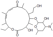 CAS#: 58947-83-4, (4R,5S,6S,7R,9R,11E,15S,16R)-7-(2-Hydroxyethyl)-5,9,13,15-Tetramethyl-16-Ethyl-4-Hydroxy-6-[3-(Dimethylamino)-3,4,6-Trideoxy-beta-D-Xylo-Hexopyranosyloxy]-1-Oxacyclohexadeca-11,13-Diene-2,10-Dione