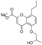 CAS 登录号:58974-94-0, 5-(2-羟基丙氧基)-4-氧代-8-丙基-4H-1-苯并吡喃-2-羧酸钠盐