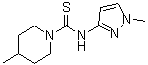 CAS 登录号：590351-64-7， 4-甲基-N-(1-甲基-1H-吡唑-3-基)-1-哌啶硫代甲酰胺
