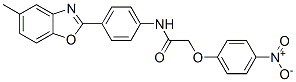 CAS 登录号：590396-08-0， N-[4-(5-甲基-2-苯并恶唑基)苯基]-2-(4-硝基苯氧基)-乙酰胺