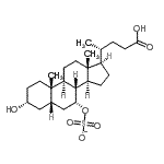CAS 登录号：59132-31-9， (3alpha,5beta,7alpha,8Xi)-3,24-二羟基-24-氧代胆烷-7-基硫酸盐