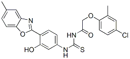 CAS 登录号：593238-74-5， 2-(4-氯-2-甲基苯氧基)-N-[[[3-羟基-4-(5-甲基-2-苯并恶唑基)苯基]氨基]硫代甲酰]-乙酰胺