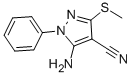 CAS 登录号：59334-11-1， 5-氨基-3-(甲硫基)-1-苯基-1H-吡唑-4-甲腈