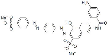 CAS 登录号：5938-85-2， 7-[(4-氨基苯甲酰)氨基]-4-羟基-3-[[4-[(4-磺酸基苯基)偶氮]苯基]偶氮]萘-2-磺酸二钠