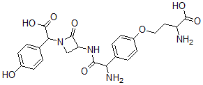CAS#: 59511-12-5, 3-[[Amino[4-(3-Amino-3-Carboxypropoxy)Phenyl]Acetyl]Amino]-alpha-(4-Hydroxyphenyl)-2-Oxo-1-Azetidineacetic Acid
