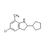 CAS#: 596083-20-4, 5-Chloro-2-Cyclopentyl-7-Methylindoline