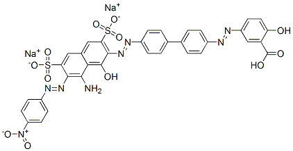 CAS#: 59620-58-5, Disodium Hydrogen 5-[[4'-[[8-Amino-1-Hydroxy-7-[(4-Nitrophenyl)Azo]-3,6-Disulphonato-2-Naphthyl]Azo][1,1'-Biphenyl]-4-Yl]Azo]Salicylate