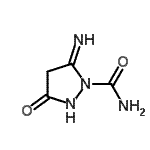 CAS 登录号：59682-61-0， 5-亚氨基-3-氧代-1-吡唑烷甲酰胺