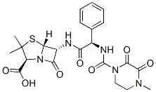 CAS 登录号：59723-60-3， (2S,5R,6R)-3,3-二甲基-6-[[(R)-[[(4-甲基-2,3-二氧代哌嗪-1-基)羰基]氨基]苯基乙酰基]氨基]-7-氧代-4-硫杂-1-氮杂双环[3.2.0]庚烷-2-羧酸
