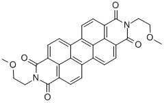 CAS 登录号：59765-31-0， N,N'-二(2-甲氧基乙基)-苝-四甲酰二亚胺