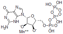 CAS 登录号：5977-20-8， 鸟苷 5'-三磷酸酯锰盐