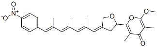 CAS 登录号：59795-94-7， (+)-2-甲氧基-3,5-二甲基-6-[四氢-4-[(1Z,2E,4E,6E)-2,4,6-三甲基-7-(4-硝基苯基)-2,4,6-庚三烯亚基]呋喃-2-基]-4H-吡喃-4-酮