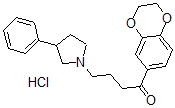 CAS 登录号:59939-57-0, 1-(2,3-二氢-1,4-苯并二氧杂环己-6-基)-4-(3-苯基-1-吡咯烷基)-1-丁酮盐酸盐