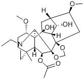 CAS#: 59989-92-3, (1a,6b,14a,16b)-20-Ethyl-1,16-dimethoxy-4-methyl-7,8-[methylenebis(oxy)]-Aconitane-6,10,14-triol 6-acetate