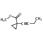 CAS 登录号：60042-80-0， 甲基1-(1-丁炔-1-基)环丙烷羧酸酯