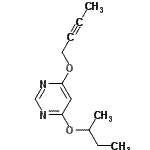 CAS 登录号：601482-63-7， 4-仲-丁氧基-6-(2-丁炔-1-基氧基)嘧啶
