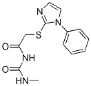 CAS 登录号：60176-58-1， 1-甲基-3-[[(1-苯基-1H-咪唑-2-基)硫代]乙酰基]脲