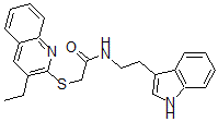 CAS#: 602266-87-5, 2-[(3-Ethyl-2-Quinolinyl)Thio]-N-[2-(1H-Indol-3-Yl)Ethyl]-Acetamide