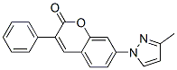 CAS 登录号：6025-18-9， 7-(3-甲基-1H-吡唑-1-基)-3-苯基-2-苯并吡喃酮
