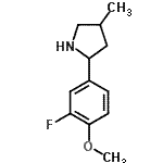 CAS 登录号：603068-56-0， 2-(3-氟-4-甲氧基苯基)-4-甲基吡咯烷