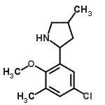 CAS#: 603069-16-5, 2-(5-Chloro-2-methoxy-3-methylphenyl)-4-methylpyrrolidine