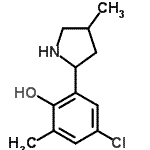 CAS#: 603069-17-6, 4-Chloro-2-methyl-6-(4-methyl-2-pyrrolidinyl)phenol