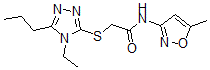 CAS#: 603071-68-7, 2-[(4-Ethyl-5-Propyl-4H-1,2,4-Triazol-3-Yl)Thio]-N-(5-Methyl-3-Isoxazolyl)-Acetamide