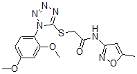 CAS 登录号：603079-55-6， 2-[[1-(2,4-二甲氧基苯基)-1H-四唑-5-基]硫代]-N-(5-甲基-3-异恶唑基)-乙酰胺