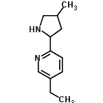 CAS 登录号：603089-94-7， 5-乙基-2-(4-甲基-2-吡咯烷基)吡啶