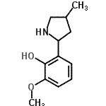 CAS 登录号：603090-07-9， 2-甲氧基-6-(4-甲基-2-吡咯烷基)苯酚