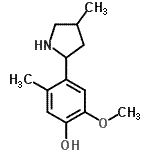 CAS 登录号：603090-15-9， 2-甲氧基-5-甲基-4-(4-甲基-2-吡咯烷基)苯酚