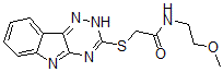 CAS 登录号：603945-97-7， N-(2-甲氧基乙基)-2-(2H-1,2,4-三嗪并[5,6-b]吲哚-3-基硫代)-乙酰胺