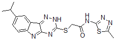 CAS 登录号：603947-35-9， 2-[[8-(异丙基)-2H-1,2,4-三嗪并[5,6-b]吲哚-3-基]硫代]-N-(5-甲基-1,3,4-噻二唑-2-基)-乙酰胺