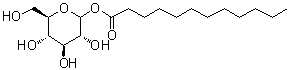 CAS 登录号：60415-67-0， 1-O-月桂酰-D-吡喃葡萄糖