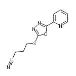 CAS 登录号：604739-77-7， 4-{[5-(2-吡啶基)-1,3,4-恶二唑-2-基]硫基}丁腈