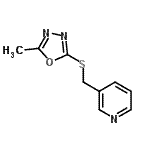 CAS 登录号：604740-76-3， 3-{[(5-甲基-1,3,4-恶二唑-2-基)硫基]甲基}吡啶