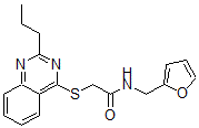 CAS 登录号：604793-89-7， N-(呋喃-2-基甲基)-2-[(2-丙基-4-喹唑啉基)硫代]-乙酰胺
