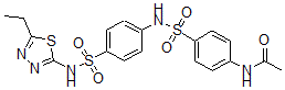 CAS#: 6049-24-7, N-[4-[[4-[(5-Ethyl-1,3,4-thiadiazol-2-yl)sulfamoyl]phenyl]sulfamoyl]phenyl]acetamide