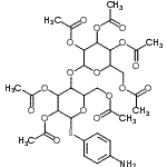 CAS#: 60515-61-9, 4-Aminophenyl 2,3,6-Tri-O-Acetyl-4-O-(2,3,4,6-Tetra-O-Acetylhexopyranosyl)-1-Thiohexopyranoside