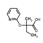 CAS 登录号：605680-43-1， 2-甲基-2-(2-吡啶基氧基)丁酸
