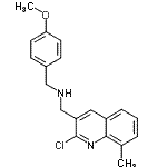 CAS 登录号：606095-52-7， 1-(2-氯-8-甲基-3-喹啉基)-N-(4-甲氧基苄基)甲胺