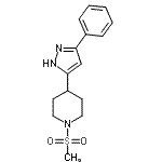 CAS 登录号：606103-91-7， 1-(甲基磺酰基)-4-(3-苯基-1H-吡唑-5-基)哌啶