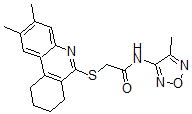 CAS 登录号：606108-89-8， N-(4-甲基-1,2,5-恶二唑-3-基)-2-[(7,8,9,10-四氢-2,3-二甲基-6-菲啶基)硫代]-乙酰胺