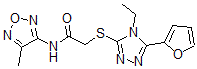 CAS#: 606111-66-4, 2-[[4-Ethyl-5-(Furan-2-Yl)-4H-1,2,4-Triazol-3-Yl]Thio]-N-(4-Methyl-1,2,5-Oxadiazol-3-Yl)-Acetamide