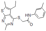CAS 登录号：606113-46-6， 2-[(5-乙基-2,6-二甲基噻吩并[2,3-d]嘧啶-4-基)硫代]-N-(3-甲基苯基)-乙酰胺