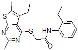 CAS 登录号：606113-47-7， 2-[(5-乙基-2,6-二甲基噻吩并[2,3-d]嘧啶-4-基)硫代]-N-(2-乙基苯基)-乙酰胺