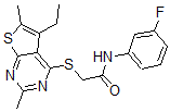 CAS#: 606113-55-7, 2-[(5-Ethyl-2,6-Dimethylthieno[2,3-d]Pyrimidin-4-Yl)Thio]-N-(3-Fluorophenyl)-Acetamide