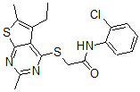 CAS 登录号：606113-57-9， N-(2-氯苯基)-2-[(5-乙基-2,6-二甲基噻吩并[2,3-d]嘧啶-4-基)硫代]-乙酰胺