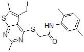CAS 登录号：606113-59-1， N-(2,5-二甲基苯基)-2-[(5-乙基-2,6-二甲基噻吩并[2,3-d]嘧啶-4-基)硫代]-乙酰胺